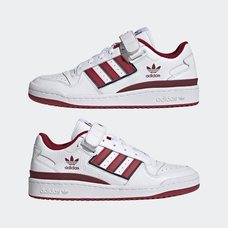 Adidas Forum Low Cloud White / Collegiate Burgundy / Collegiate Navy (GV6735)