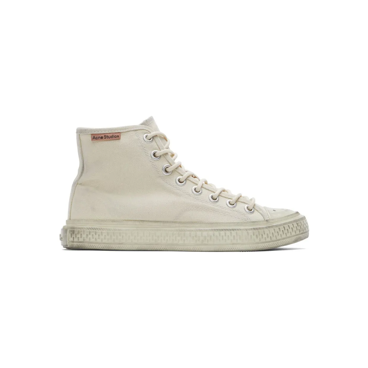 Acne Studios Black & Off-White Canvas High Top Sneakers (AD0481-)