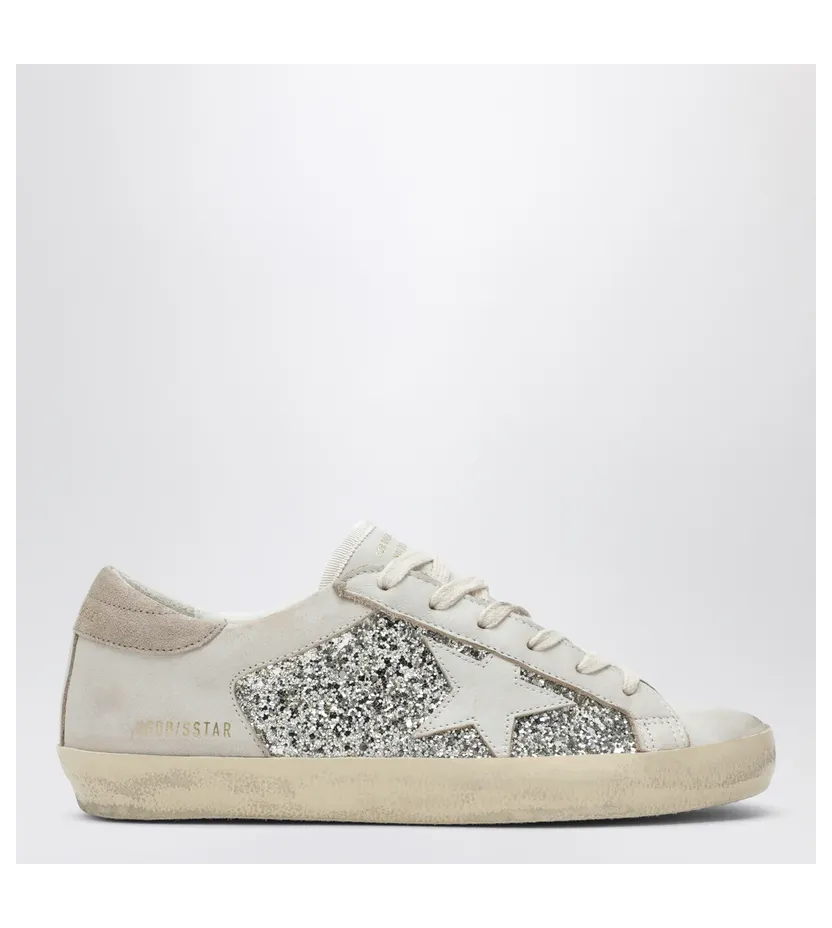 Golden Goose Super-Star mit Glitter-Detail Nude (GWF00103F008901)