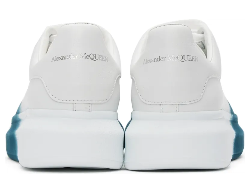 Alexander McQueen White & Grey Felted Oversized Sneakers (575415WHWM2) (4)