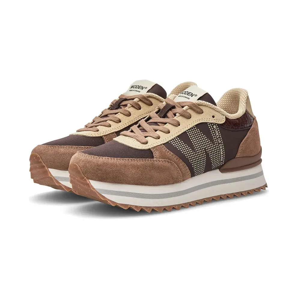 Woden sneaker Beige / Brown / Black (WL599-550)