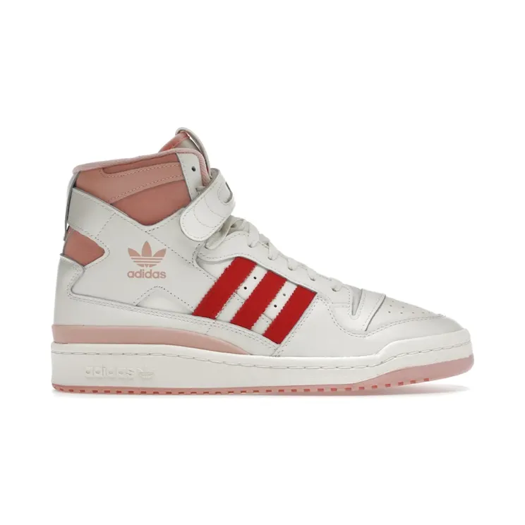 adidas Forum 84 Hi Off White Pink Red (H01670)