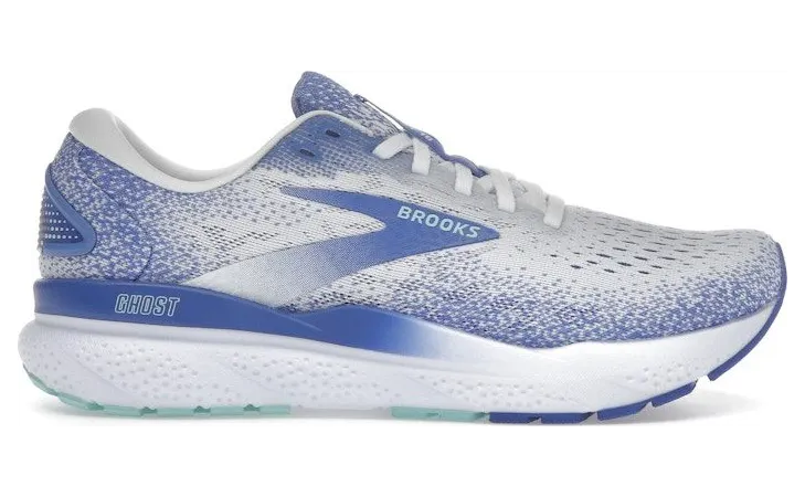 Brooks Ghost 16 White Amparo Blue Limpet Shell (120407-1B-152)