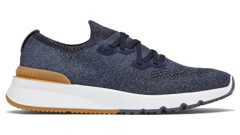 Brunello Cucinelli Knitted Lace-up “Blue” (MZUKISO250 CO250)