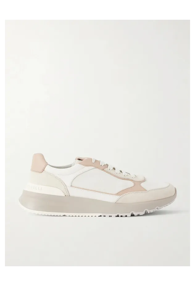 Brunello Cucinelli Leather and Suede Beige (MZUSNEO355)
