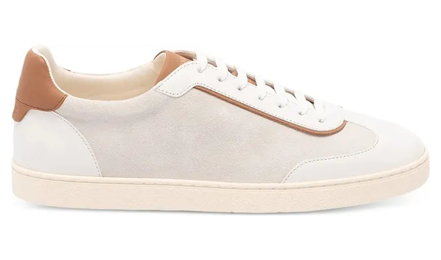 Brunello Cucinelli Leather Panelled Low-top “Neutrals” (MZULDGJ336 CEH67)