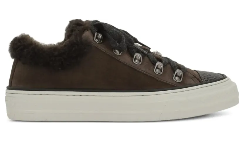Brunello Cucinelli mit Shearling-Besatz – Brown (MZSFG3131C7284)