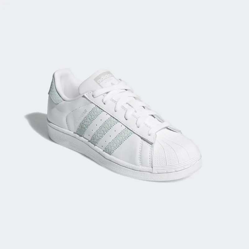 adidas Superstar White Ash Green (W) (B41509)