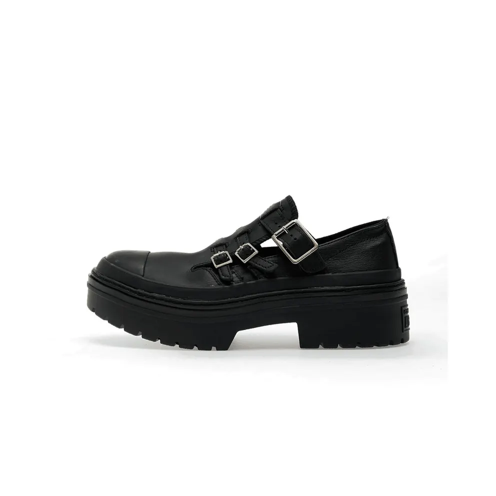Converse Chuck Taylor All Star Lugged Heel Mary Jane Platform Black/Black/Gold (A10616C)