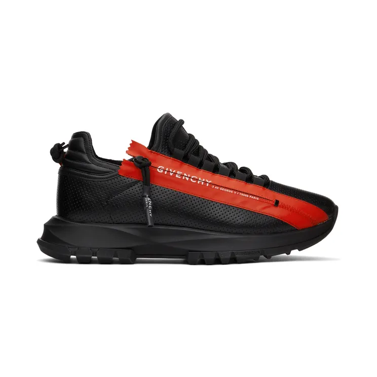 Givenchy Black & Red Spectre Zip Sneakers (BH003MH14R)