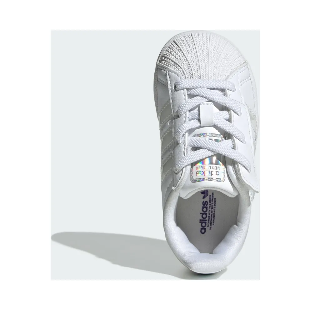 Adidas Superstar Led Lights Comfort Closure Elastic Lace Kids Cloud White / Cloud White / Cloud White (JQ6418)