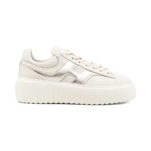 Hogan H-Stripes sneakers met plateauzool – Beige (HXW6450FE91NCS)