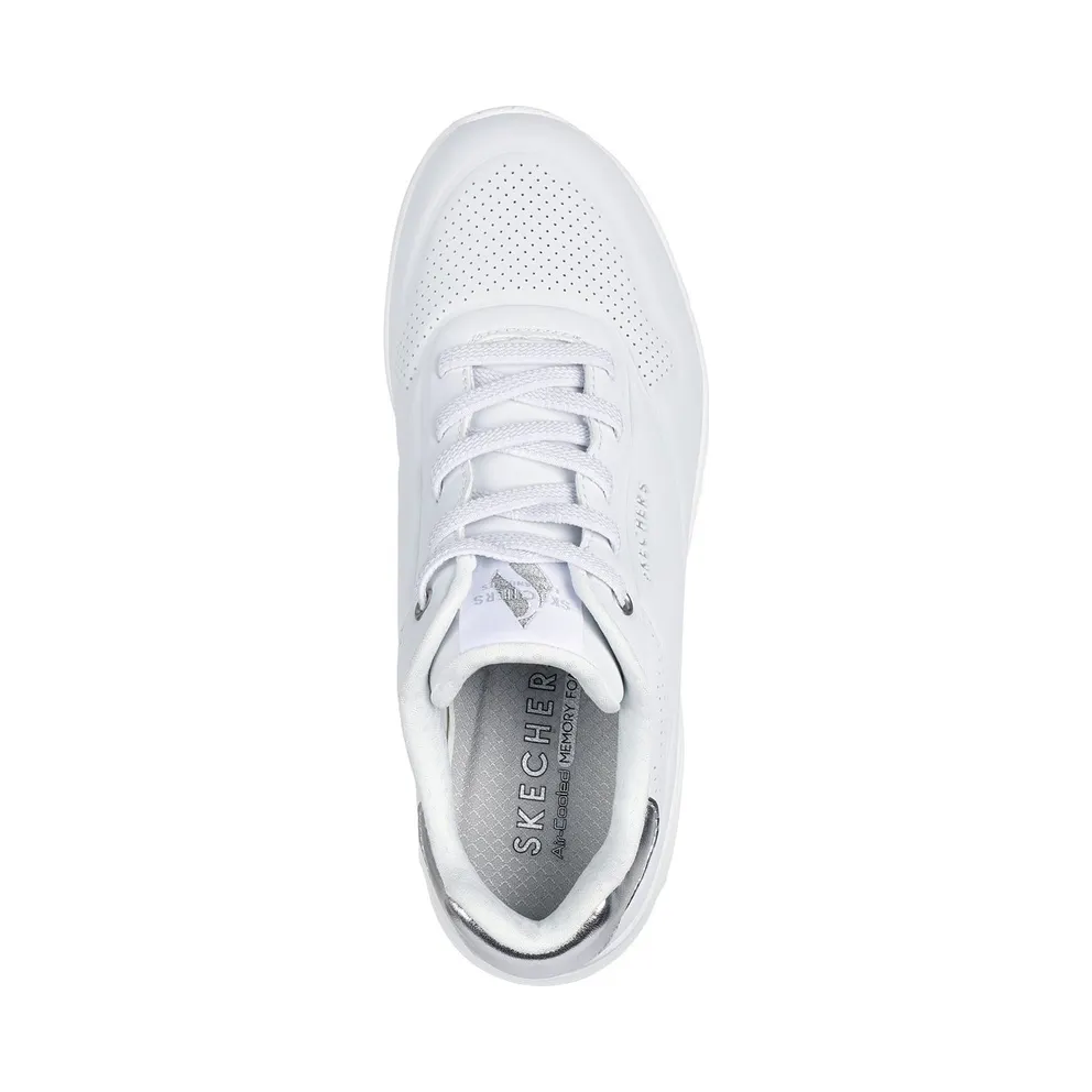 Skechers UNO – Shimmer Away Sneaker White/Silver
