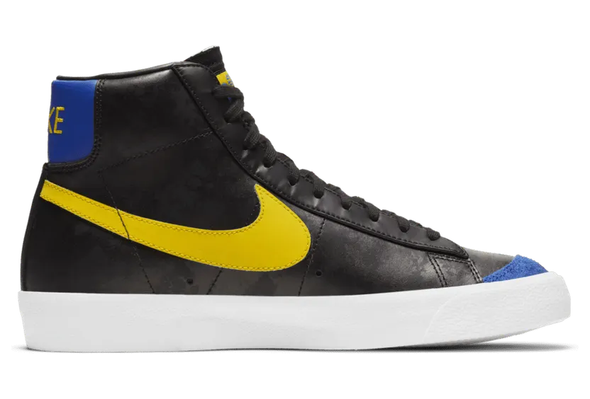 Nike Blazer Mid ‘Peace, Love and Basketball’ Black/Speed Yellow/Game Royal/White (DC1414-001)