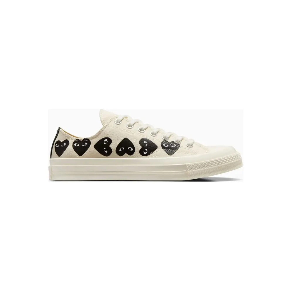 Converse x Comme des Garçons PLAY Chuck 70 Multi Heart Milk/Black/Egret (A08150C)