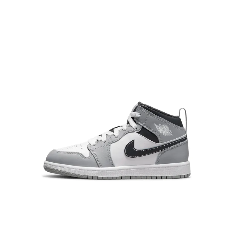 Air Jordan 1 Mid Light Smoke Grey (PS) (640734-078)