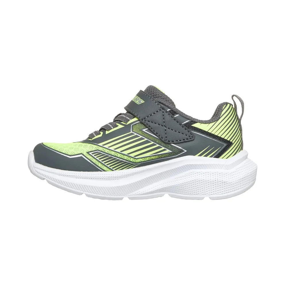Skechers Microspec Velocity – Grid-Drift Sneaker Houtskool/Yellow