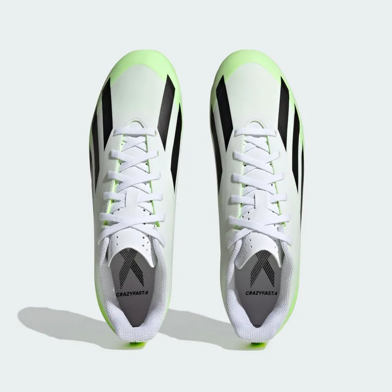 adidas X Crazyfast.4 FG Cloud White Core Black Lucid Lemon (HQ4535)