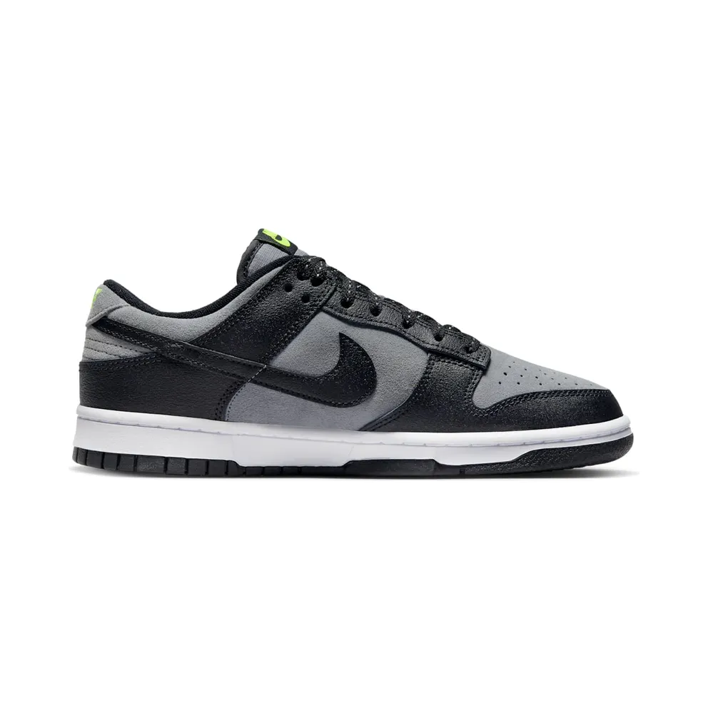 Nike Dunk Low Black Cool Grey Volt Mini Swoosh (FQ2205-001)