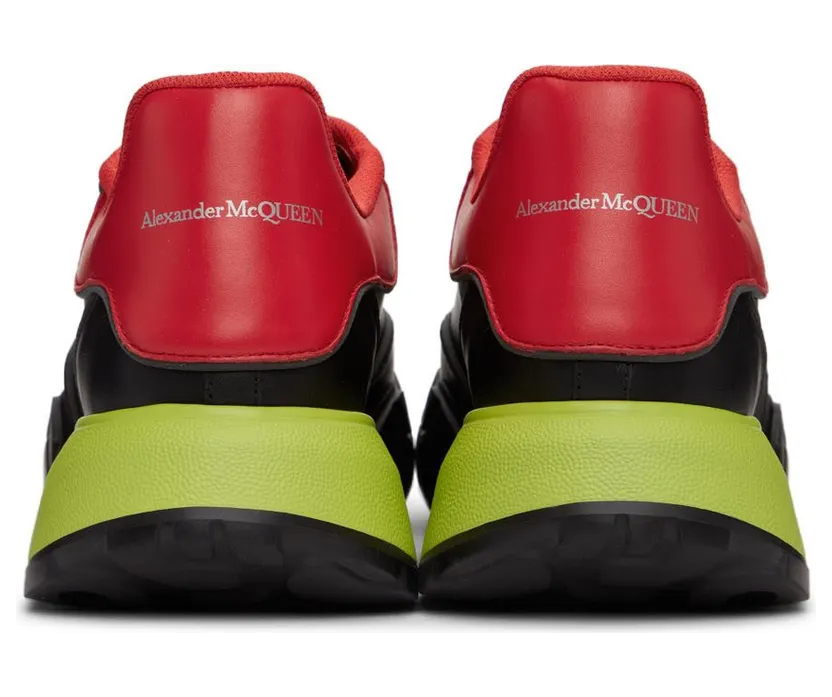 Alexander McQueen Black & Red Mousse Sneakers (682810WIAMA) (4)