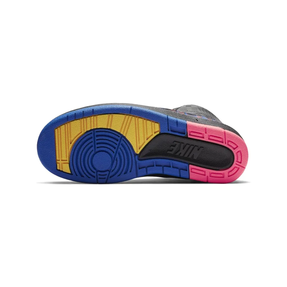 Jordan 2 Retro Black History Month 2019 (GS) Black/Metallic Gold-Black-Hyper Cobalt (CI2972-007)