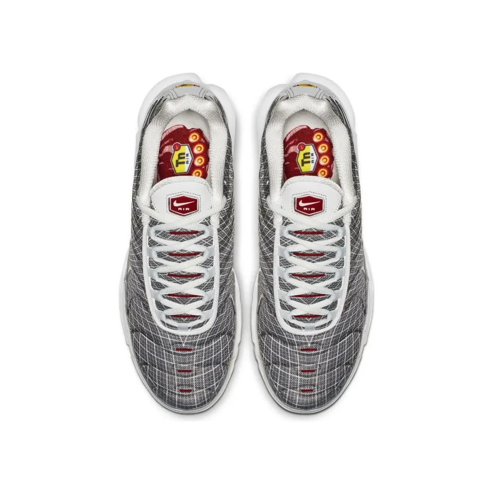 Nike Air Max Plus Wave Grid Grey Neutral Grey/White-Varsity Red (BV1983-001)