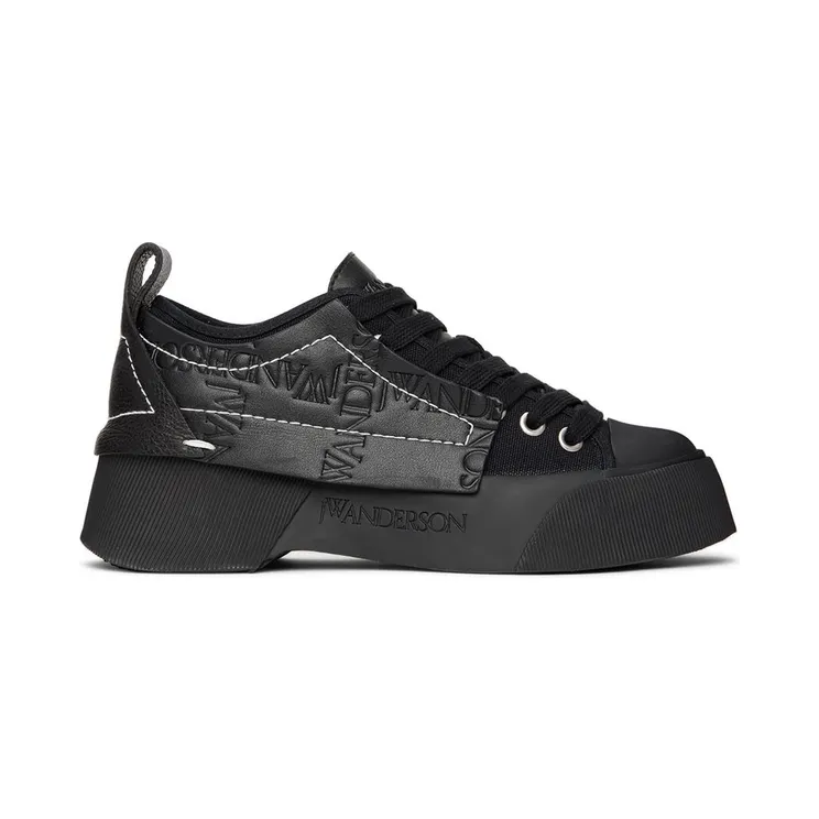 JW Anderson Black Chunky Low-Top Sneakers (ANW38000A 15028)