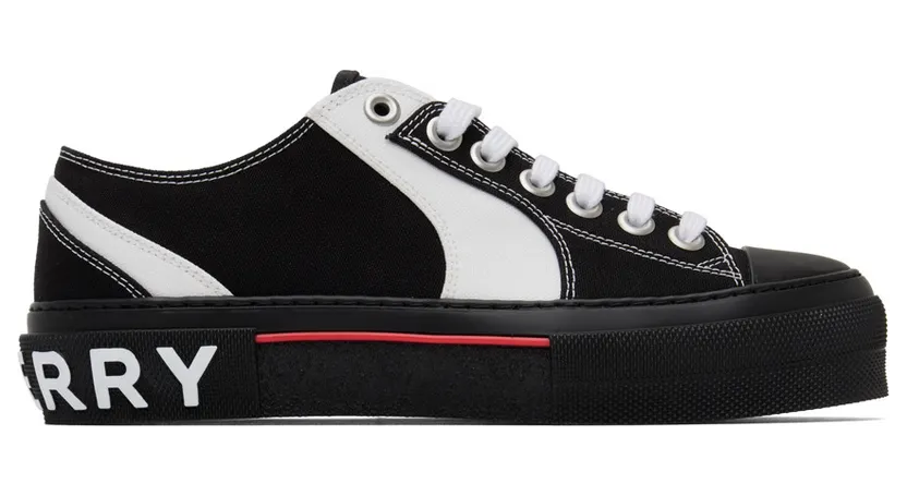 Burberry Black & White Logo Detail Sneakers (8056929)