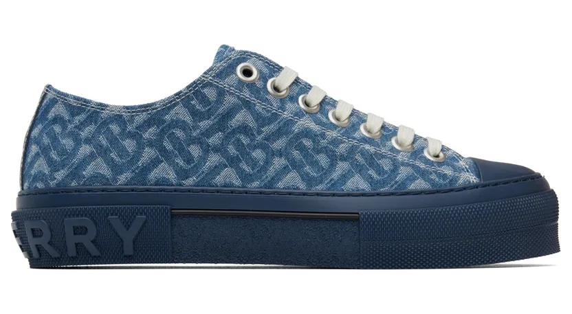 Burberry Blue Monogram Denim Sneakers (8055978)