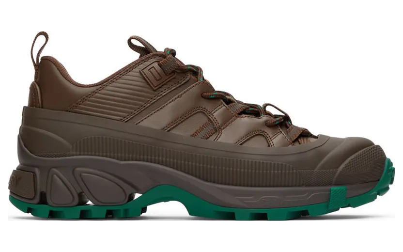 Burberry Brown & Green Arthur Sneakers (8045701)