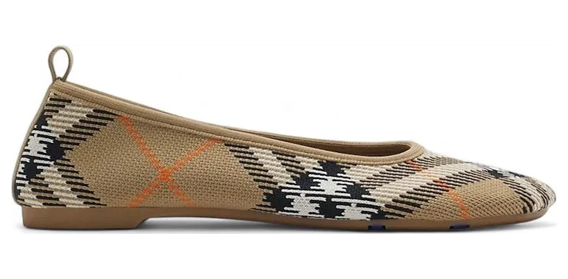 Burberry Check Knit Baby Ballerinas Sand (80990571)