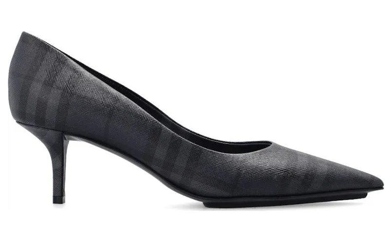 Burberry Checked 55mm Pumps Black Grey (8048630)