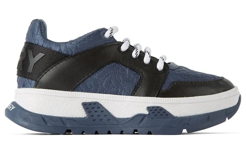 Burberry Kids Blue & Black Monogram Quilted PEBBLE BLUE (8046082)