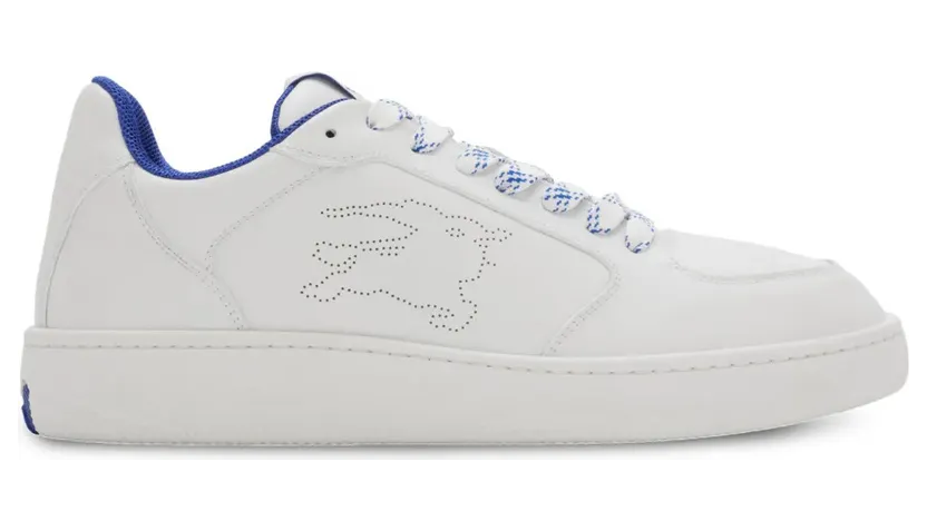 Burberry Leather EKD Logo Low-Top White Blue (8095424)
