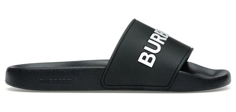 Burberry Logo Slides Black Optic White (80535011)