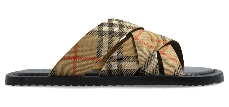 Burberry Pavillion Sandal Check Printed Beige (8106987)