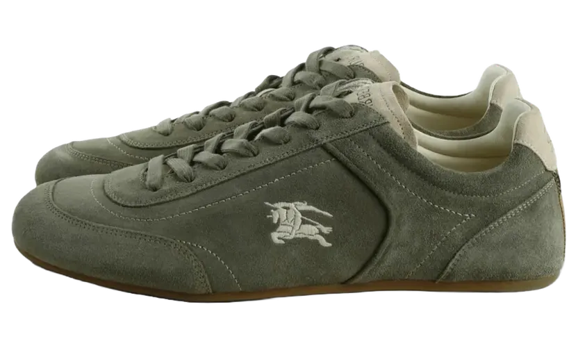Burberry Suede Knight Runner “Airforce Green / Tawny Beige” (8127475)