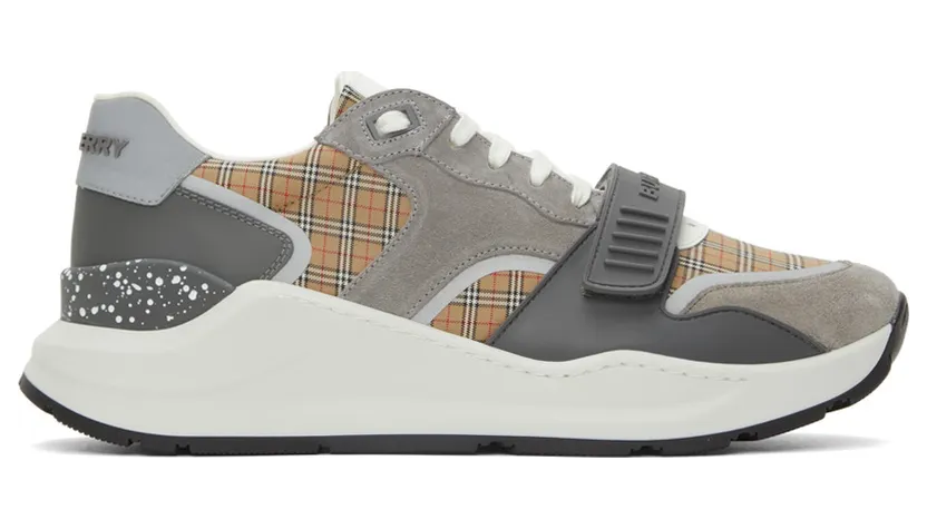 Burberry Suede & Leather Check Low (8045295)