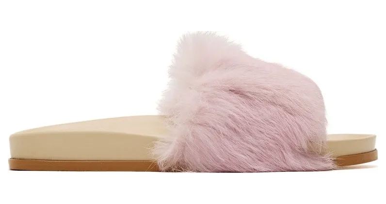 Buscemi Fur Clot Leather Slide Pink (318SWSLICOCT0R-0090)