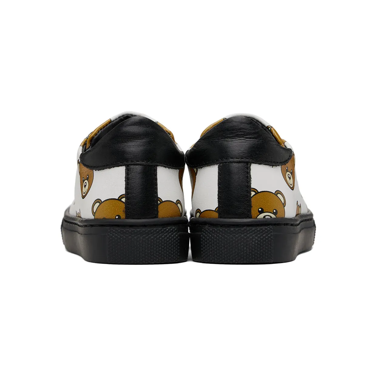 Moschino Baby White Teddy Print Sneakers (71683) (2)