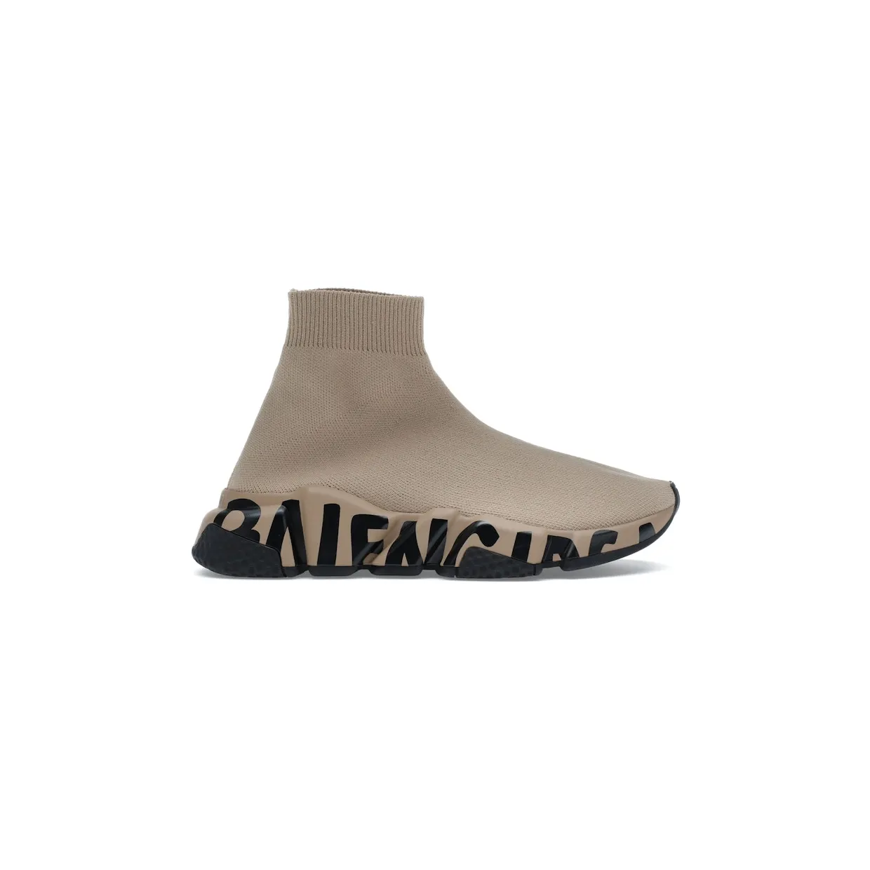 Balenciaga Speed Graffiti Beige Black (W) (2)