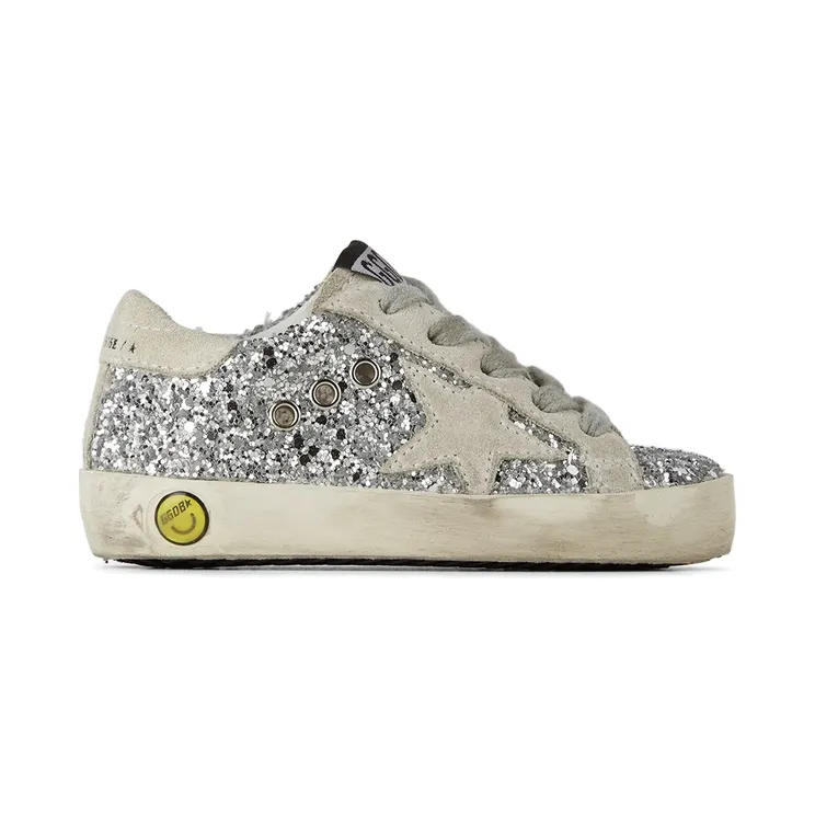 Golden Goose Baby Silver Glitter Super-Star Classic Sneakers (GJF00101.F000416.70136)