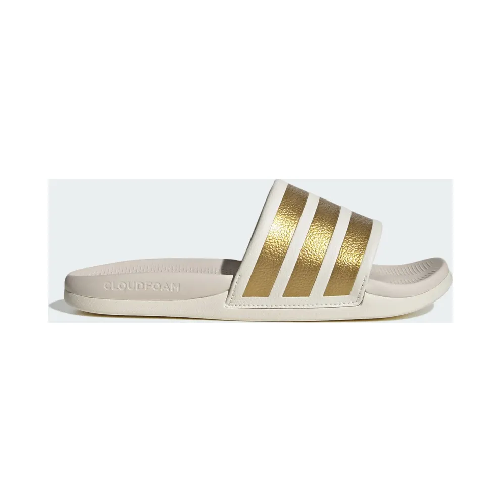 Adidas ADILETTE COMFORT 2.0 SLIPPERS Off White / Gold Metallic / Chalk White (JP9123)