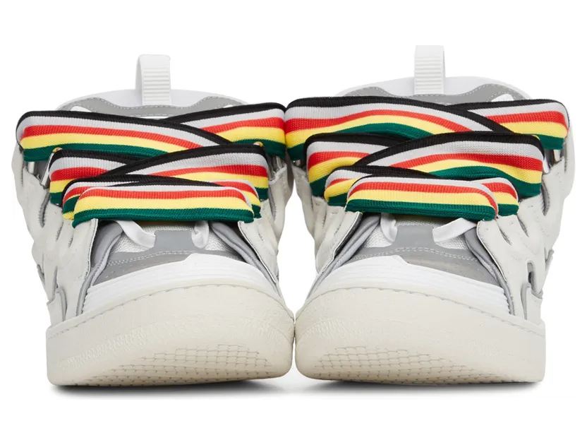 Lanvin Off-White & Grey Curb Sneakers (FM-SKRK11-REFL-P22) (2)