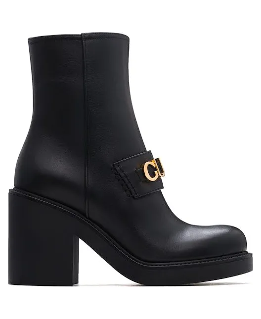 Gucci Ankle Leather Boots Black (750538 17K00 1000)