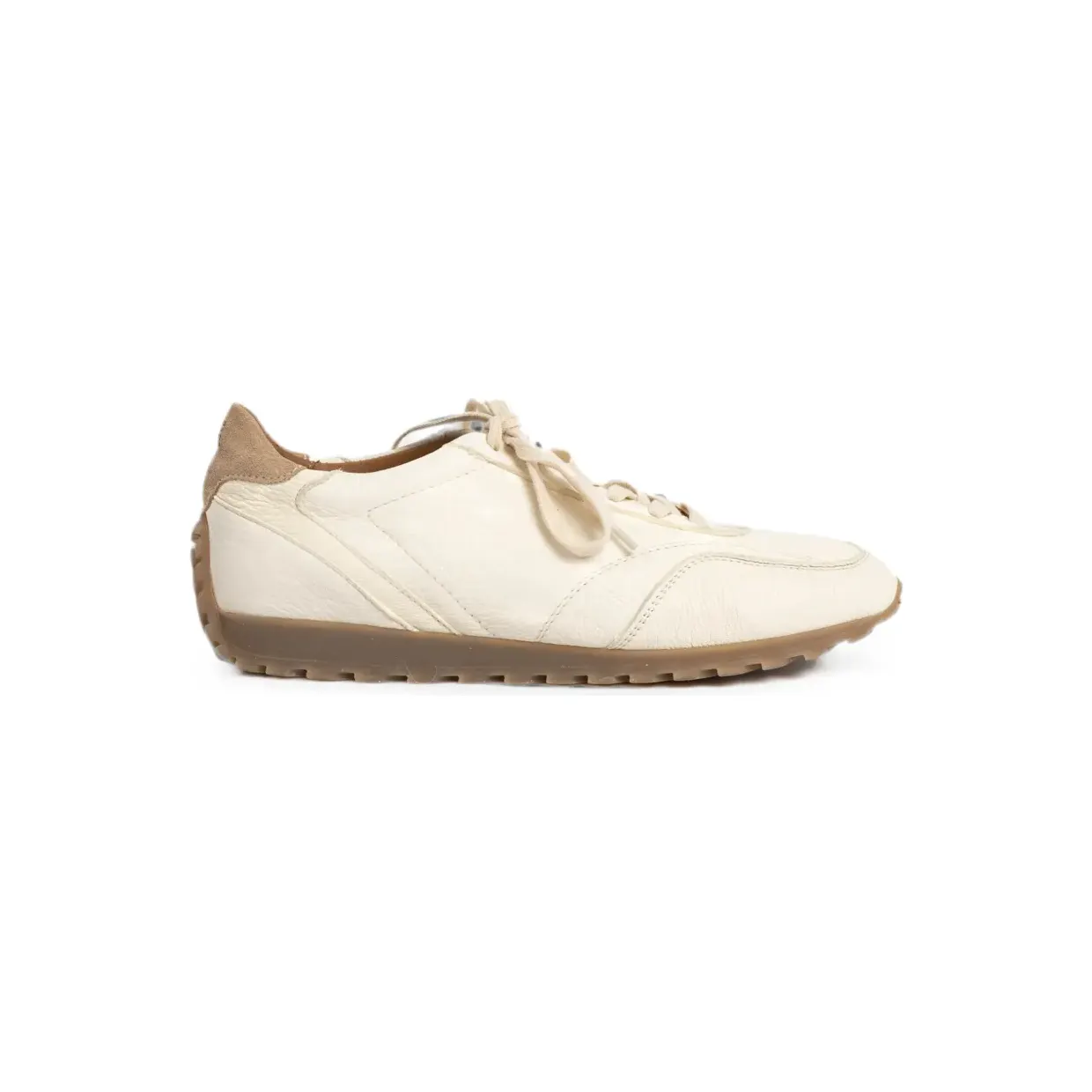 Eleventy Leren sneakers met suède vlak – Beige (M82SCNM01SCA0M028)