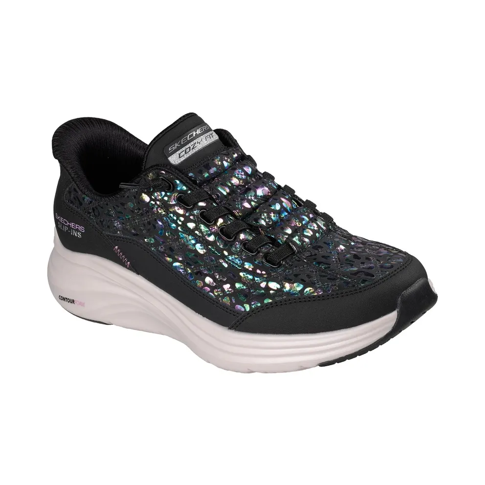 Skechers Slip-ins: Contour Foam “Cozy Fit Radiant Glow Sneaker Black” (150844BKMT)
