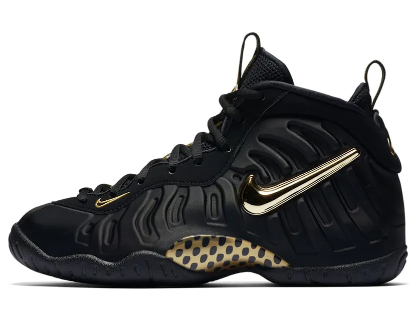 Nike Air Foamposite Pro GS Black Metallic Gold (644792-010)