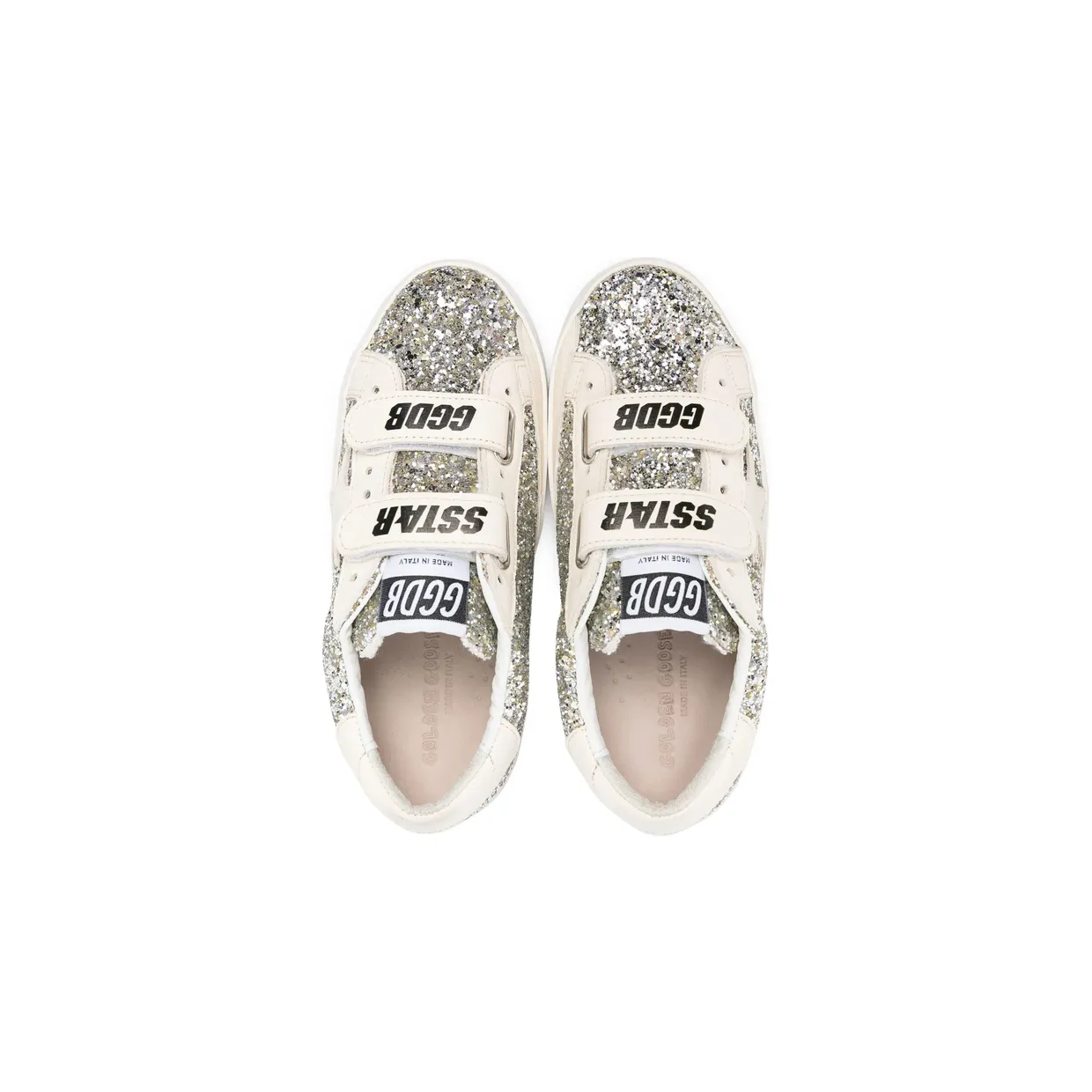 Golden Goose Glitter Star Strap “White/Silver” (GJF00111 F005314 65195) (2)