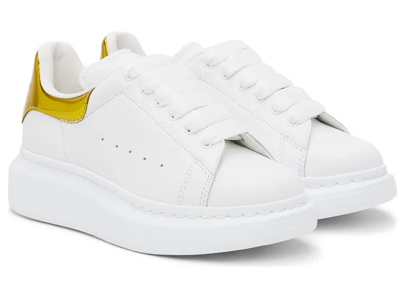 Alexander McQueen Kids White & Gold Oversized 9429 White/Pop Yello (716666WIAHN) (4)